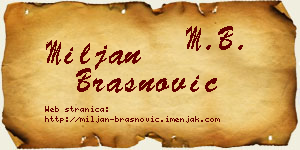 Miljan Brašnović vizit kartica